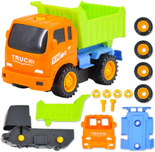 Load image into Gallery viewer, Take-Apart Construction Trucks Vehicles Play Set – Set of 4 Builder Trucks and Screw Driver Included