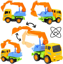 Load image into Gallery viewer, Take-Apart Construction Trucks Vehicles Play Set – Set of 4 Builder Trucks and Screw Driver Included