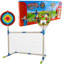 Load image into Gallery viewer, 3 IN 1 Outdoor Games Sports Play Set Basketball Football and Archery Set for Kids Indoors Outdoors Great Birthday Christmas Gift