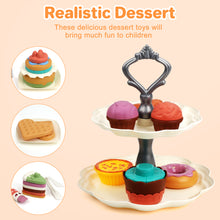 Load image into Gallery viewer, Pretend Tea Food Play Set Party Set with Pretend Waffle Maker Toy Including Dessert Accessories Educational Learning Kitchen Playset