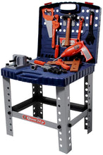 Load image into Gallery viewer, WKS-B 2-in-1 Workshop and Tools Carrycase Play Set with Fold up Design, Multiple Accessories and Electric Drill