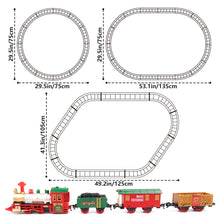Load image into Gallery viewer, 13 Piece Classic Toy Train Set for Kids with Headlight Smoke Realistic Sounds 3 Car Carriage and 11 Feet Track Kids Toys Christmas Gift