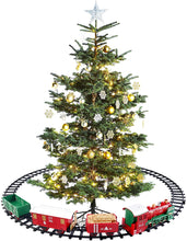 Load image into Gallery viewer, Christmas Theme Classic Train Set for Kids with Light Realistic Sounds, Smoke Effect 3 Cars carriage and Tracks For Christmas