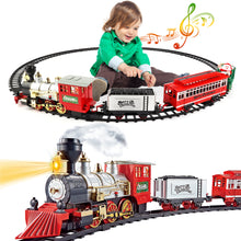 Load image into Gallery viewer, Christmas Train Set with Light & Sounds Smoke Effect Christmas Tree Train Set Around the Tree Electric Train Sets for Kids Christmas Gift