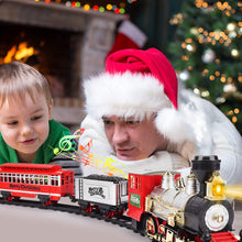 Load image into Gallery viewer, Christmas Train Set with Light & Sounds Smoke Effect Christmas Tree Train Set Around the Tree Electric Train Sets for Kids Christmas Gift