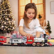 Load image into Gallery viewer, Christmas Train Set with Light & Sounds Smoke Effect Christmas Tree Train Set Around the Tree Electric Train Sets for Kids Christmas Gift