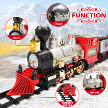 Load image into Gallery viewer, Christmas Train Set with Light & Sounds Smoke Effect Christmas Tree Train Set Around the Tree Electric Train Sets for Kids Christmas Gift