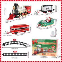 Load image into Gallery viewer, Christmas Train Set with Light & Sounds Smoke Effect Christmas Tree Train Set Around the Tree Electric Train Sets for Kids Christmas Gift