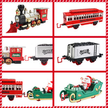 Load image into Gallery viewer, Christmas Train Set with Light & Sounds Smoke Effect Christmas Tree Train Set Around the Tree Electric Train Sets for Kids Christmas Gift