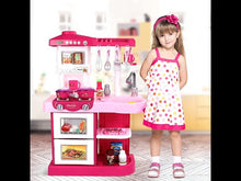 Load and play video in Gallery viewer, ¡®My Little Chef¡¯ Kitchen Play Set with 30 Accessories, Light and Sound Features (Pink)