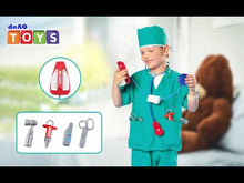 Load and play video in Gallery viewer, Kids Halloween Costume Doctor Role Play Set Doctor Outfit Set and Play Medical Equipment Great Birthday Christmas Gift for Kids