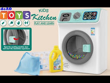 Load and play video in Gallery viewer, 'My First Washing Machine' Laundry and Cleaning Play Set for Kids Christmas Gift Educational Toys with Realistic Functions