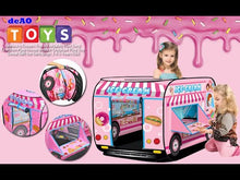 Load and play video in Gallery viewer, Ice Cream Truck Foldable Play Tent –Children Play House Indoor Outdoor Play Toy Great Gift for Girls Boys 3 4 5 Years Old