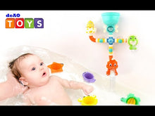 Load and play video in Gallery viewer, Baby Bath Dinosaur Toy Water Pipes with Waterwheel and Variety of Sea Animals Bathtime Play Toys Safe Material for Children