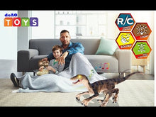 Load and play video in Gallery viewer, Rechargeable Remote Control Dinosaur Toy with Walking Feature & Roaring Sounds Lights Realistic T-Rex Dinosaur Robot for Kids Toys Gifts