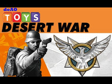 Load and play video in Gallery viewer, Military Soldier Camouflage Desert War Halloween Costume Role Play Set with Helmet Toy Shotgun Grenades Soldier Storage Backpack for Kids