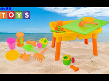 Load and play video in Gallery viewer, Basic Sand and Water Table with Lid Summer Outdoor Pool Beach Playset for Toddlers Kids