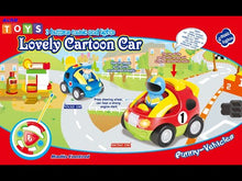 Load and play video in Gallery viewer, 2 Dolls Remote Control Cartoon Car for Toddlers with Light Music RC Police Car Toys Prefect Birthday Xmas Gift Present for Kids