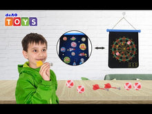 Load and play video in Gallery viewer, Double Sided Magnetic Dart Board Game for Kids with 8 Magnetic Darts and 8 Sticky Balls Included – Great for Kids Teens and Adults