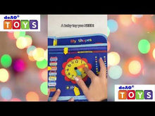 Load and play video in Gallery viewer, Busy Board Sensory Montessori Toys 10 Pages Quiet Book for Kids Preschool Learning Activities w/ Life Skills Alphabet Number Shape Weather