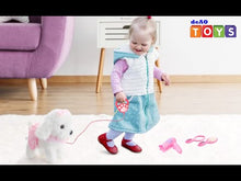 Load and play video in Gallery viewer, Interactive Electronic Pet Dog Toy with Detachable Lead, Walking and Touch Sensing Functions Hair Drier and Accessories Great for Children