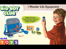 Load and play video in Gallery viewer, Over the Shoulder Bag Play Set with Pretend Phone Camera and Travel Accessories with Light and Sound Features Great Pretend Play for Kids