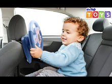 Load and play video in Gallery viewer, Steering Wheel for Car Backseat Pretend Driving Simulated Driving Steering Wheel Toy Light and Music Educational Gifts for Kids Blue