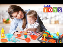Load and play video in Gallery viewer, Kitchen Drainer Cooking Dishes Play Set with Over 40 Kitchen Accessories for Kids- Great Gift