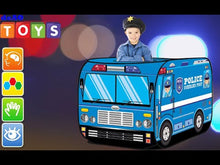 Load and play video in Gallery viewer, Police Truck Foldable Play Tent -Children Play House Indoor Outdoor Play Toy Great Gift for Kids