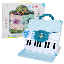 Load image into Gallery viewer, Kids Musical Keyboard Toy with Microphone ¨C 40-Key Foldable Piano with Music Lights, Volume Control &amp; Power Adapter ¨C Educational Electronic Music Keyboard for Girls Ages 3-8 (Pink &amp; Blue)
