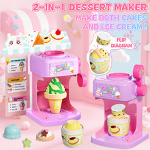 Load image into Gallery viewer, 2-in-1 Color Changing Dessert Maker Playset -Ice Cream &amp; Cake Toy with Ice Water Colour Change, Pretend Play Kitchen Toys for Kids,Birthday Gifts for Girls &amp; Boys
