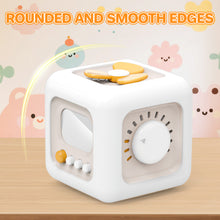 Load image into Gallery viewer, 6-in-1 Activity Cube Toy-Montessori Sensory Learning Cube with Spinner, Switch, Knob &amp; Slider |Early Educational Development Toy for Toddlers 12 Months+
