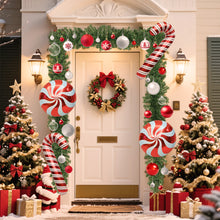 Load image into Gallery viewer, Christmas Garland, Christmas Garlands for Fireplace Stairs, Christmas Wreath with Red Ball for Fireplace, Stair, Front Door, Xmas Tree Decor
