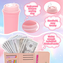 Load image into Gallery viewer, Kids Pretend Play Purse Set with Accessories – Girls Role Play Handbag Toy with Play Smartphone, Wallet, Fake Cash, Cards, Watch, Makeup, Hairbrush &amp; Travel Cup – Educational Princess Dress Up Gifts for Girls Ages 3+
