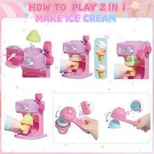 Load image into Gallery viewer, 2-in-1 Color Changing Dessert Maker Playset -Ice Cream &amp; Cake Toy with Ice Water Colour Change, Pretend Play Kitchen Toys for Kids,Birthday Gifts for Girls &amp; Boys

