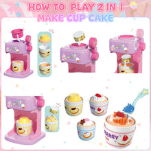 Load image into Gallery viewer, 2-in-1 Color Changing Dessert Maker Playset -Ice Cream &amp; Cake Toy with Ice Water Colour Change, Pretend Play Kitchen Toys for Kids,Birthday Gifts for Girls &amp; Boys
