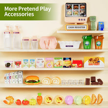 Load image into Gallery viewer, Supermarket Playset Deluxe Grocery Store with Cash Register &amp; Coffee Maker  Educational Role Play Toy for Toddlers &amp; Kids (Green or Pink)
