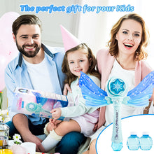 Load image into Gallery viewer, Magical Princess Bubble Wand with Wings Automatic Bubble Machine for Kids with Music Lights Indoor Outdoor Garden Adorable Toy for Kids
