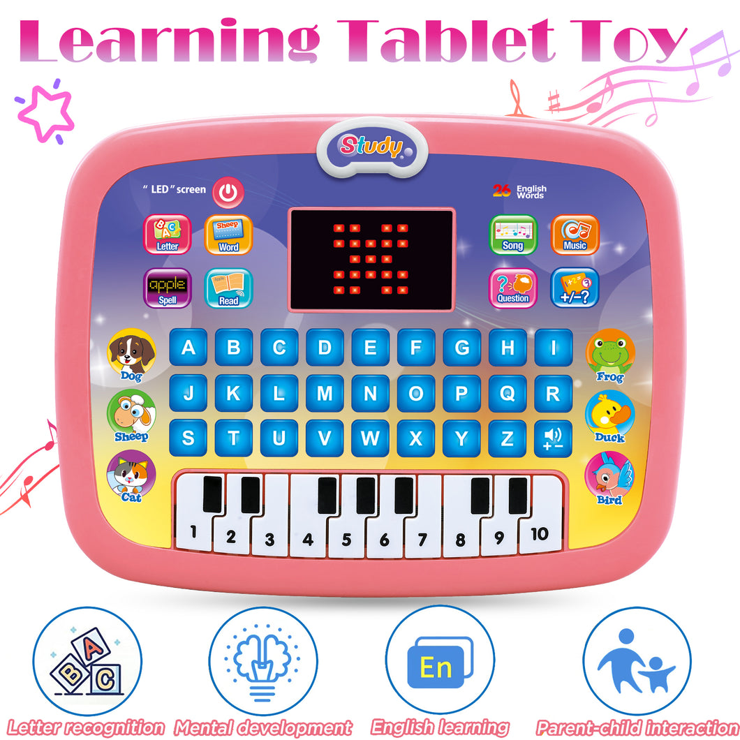 Early Learning Educational Toy Tablet Multi-Function Musical Touch Pad Activity Computer with Sound and Light for Kids Great Gift-ELC-P