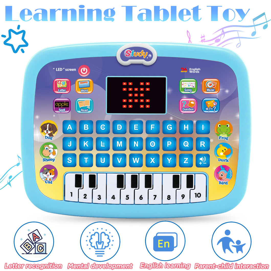 Toddler Tablet Early Learning Educational Toy Multi-Function Musical Touch Pad Activity Computer with Sound and Light for Kids-ELC-B