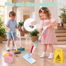 Load image into Gallery viewer, Kids Cleaning Toy Set, Pretend Play Cleaning Kit with Spray Mop, Broom, Dustpan, Recycling Bin &amp; Accessories, Realistic Household Role Play Toys for Boys &amp; Girls Aged 3+
