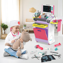 Load image into Gallery viewer, Doctor Kit for Toddlers, Kids Pretend Medical Station Set with Mobile Cart, Height Measuring Rod, Thermometer, Stethoscope, Educational Preschool Toys for Girls Boys Gift
