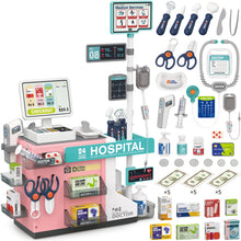 Load image into Gallery viewer, Doctor Kit for Kids, Pretend Medical Counter Set, Kids Medical Station with Stethoscope and Medical Toy Play Set, Educational Role Play Toys Christmas Birthday Gift for Kids Age 3+
