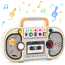 Load image into Gallery viewer, Wooden LED Radio Music Toy Interactive Light &amp; Sound Activity Board for Toddlers 12M+ Montessori Musical Sensory Toy with Buttons, Switches Educational Wooden Toy Gift for Boys &amp; Girls
