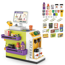 Load image into Gallery viewer, 3 in 1 Coffee Shop Playset with Sound &amp; Light Supermarket Toy Gift Kids for 3+
