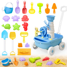 Load image into Gallery viewer, Kids Beach Toy Set with Wagon Sand Water Play Table with Accessories
