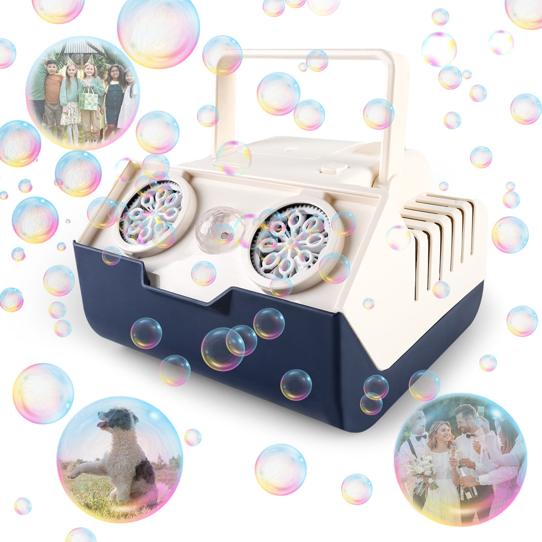Automatic Electric Bubble Machine for Children 16 Bubble Holes Portable Bubble Machine 2000+ Bubbles/Min for Wedding/Birthday/Party/Festival