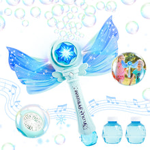 Load image into Gallery viewer, Magical Princess Bubble Wand with Wings Automatic Bubble Machine for Kids with Music Lights Indoor Outdoor Garden Adorable Toy for Kids
