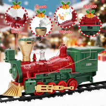 Load image into Gallery viewer, Electric Steam Train Set with Real Smoke, Lights and Sounds Classic Railway Track Toy for Kids Christmas Train Set Gift for Boys &amp; Girls Age 3+
