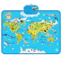 Load image into Gallery viewer, Interactive Talking World Animal Map for Kids-105+ Animal Sounds &amp; Facts-Educational Touch Poster Toy -Learn Geography, Animals &amp; Fun Quizzes- Learning Toy for Kids Aged 3+
